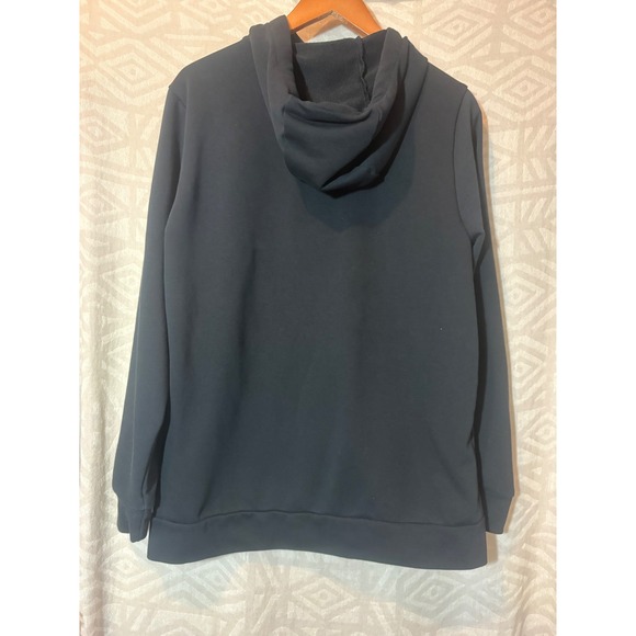 Nike Dri Fit Full Zip Hoodie Black Athletic Gym Workout Men's Size M - Picture 7 of 8